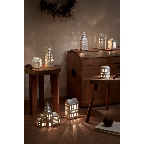 Keramikas svečturis tējas svecītēm Urbania Lighthouse Church Tower – Kähler Design-image-4