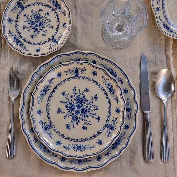 Zils/bēšs deserta akmensmasas šķīvis ø 17 cm Vila – Costa Nova-image-2