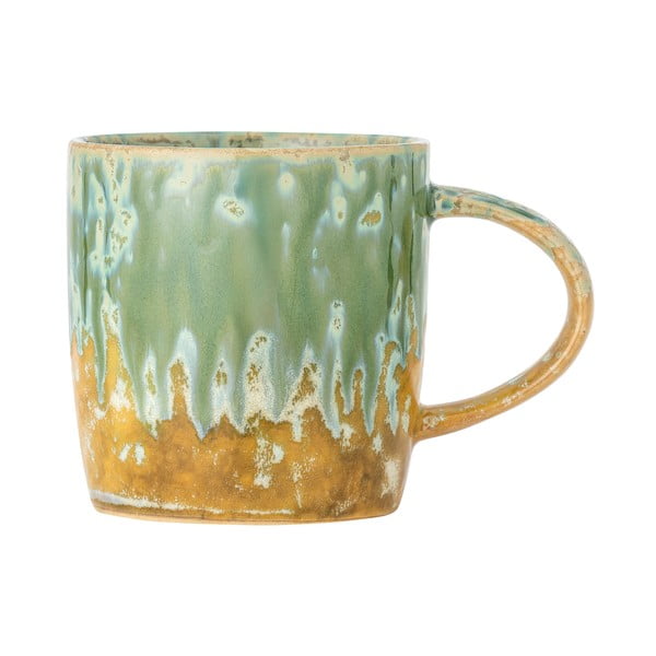 Dzeltena/gaiši zaļa akmensmasas tasīte 400 ml Milani – Bloomingville-image-3