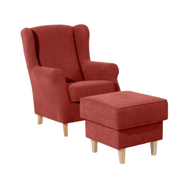 Ķieģeļu sarkana taburete Max Winzer Lorris-image-2