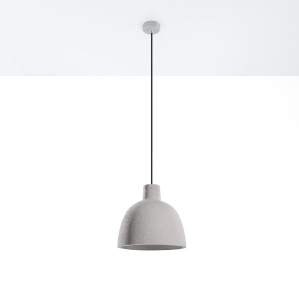 Gaiši pelēka piekaramā lampa ø 28 cm Filippo – Sollux-image-3