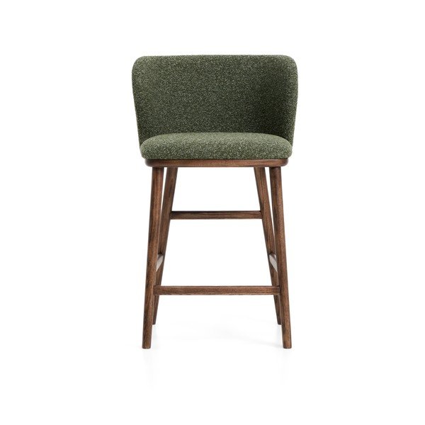 Tumši zaļš polsterēts bāra krēsls (sēdekļa augstums 65 cm) Ciselia – Kave Home-image-4