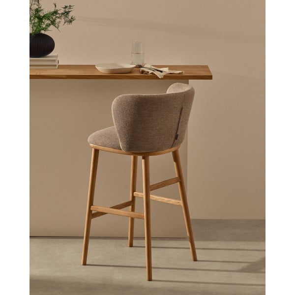 Gaiši brūns bāra krēsls (sēdekļa augstums 65 cm) Ciselia – Kave Home-image-1