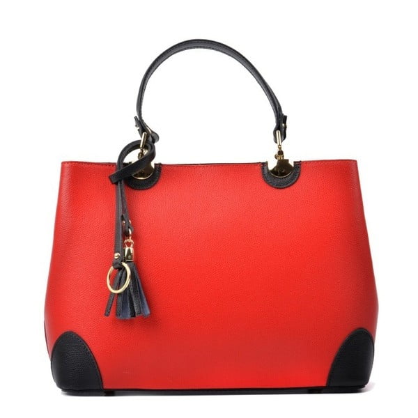 Sarkana ādas somiņa ar melnām detaļām Isabella Rhea Mismo