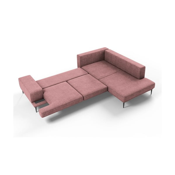 Rozā izvelkamais stūra dīvāns Interieurs 86 Liege, labais stūris-image-4