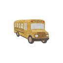 Okera dzeltens mazgājams/ar rokām darināts kokvilnas bērnu paklājs 90x130 cm School Bus – Lorena Canals