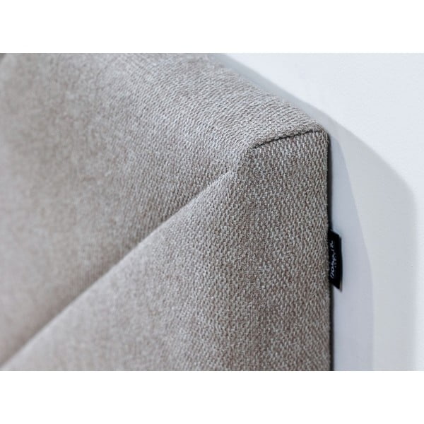 Bēša polsterēta divvietīga gulta ar redelēm 160x200 cm Romane – Bobochic Paris-image-4