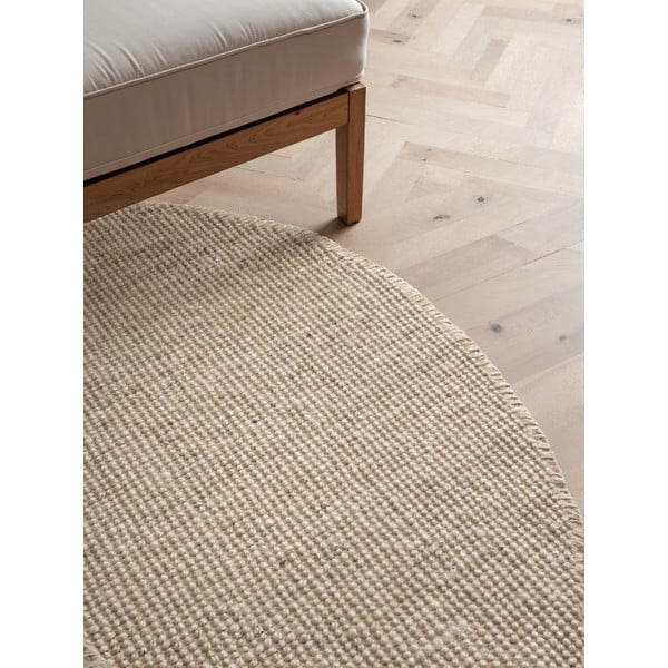 Krēmkrāsas džutas apaļš paklājs ø 160 cm Bouclé Jaipur – Hanse Home-image-2