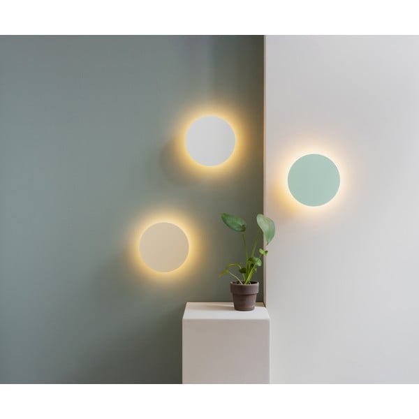 Gaiši dzeltens LED sienas apgaismojums ar taimeri/USB tālvadības pulti ø 19 cm Dot – Remember-image-1