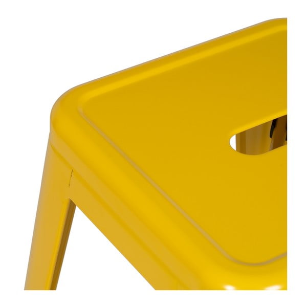 Dzeltenas metāla bāra taburetes (2 gab.) (sēdekļa augstums 76,5 cm) – Ixia-image-2