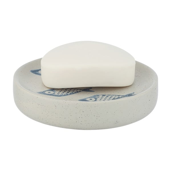 Balts un zils keramikas ziepju trauks Wenko Aquamarin-image-2