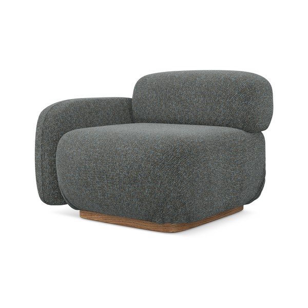 Pelēka modulārā dīvāna daļa (ar kreiso stūri) Ailani – Makamii-image-1