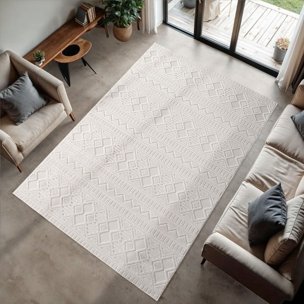 Krēmkrāsas iekštelpu un āra celiņa paklājs 80x150 cm Doha 1652 Cream – Ayyildiz Carpets-image-1