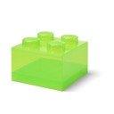 Zaļa plastmasas uzglabāšanas kaste bērniem 25x25x18 cm – LEGO®