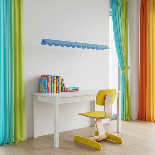 Gaiši zila alumīnija LED piekaramā lampa BISCUIT – Thoro-image-3