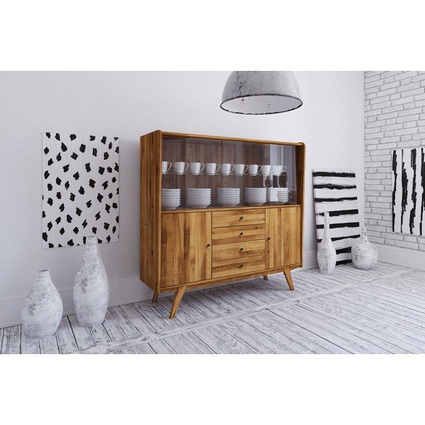 Ozolkoka vitrīna 160x154 cm Retro – The Beds-image-1