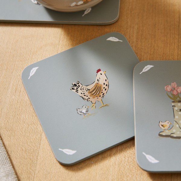 Pelēki korķa paliktņi (4 gab.) Hen House Lane – Cooksmart ®-image-3