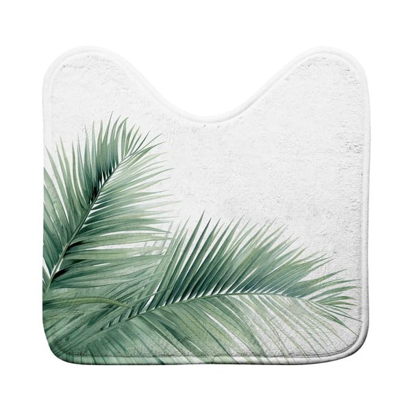 Balts/zaļš vannas istabas paklājiņš tualetei 45x45 cm Havane – douceur d'intérieur