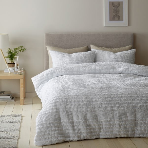 Balta vienvietīga gultas veļa 135x200 cm Lennon Stripe – Catherine Lansfield