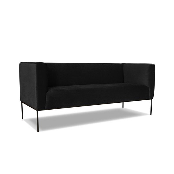 Melns trīsvietīgs dīvāns Windsor & Co. Dīvāni Neptūns-image-1