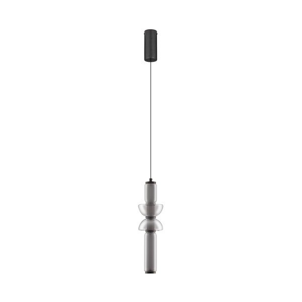 Pelēka stikla LED piekaramā lampa ar regulējamu spilgtumu ø 12 cm Ulon – Nova Luce
