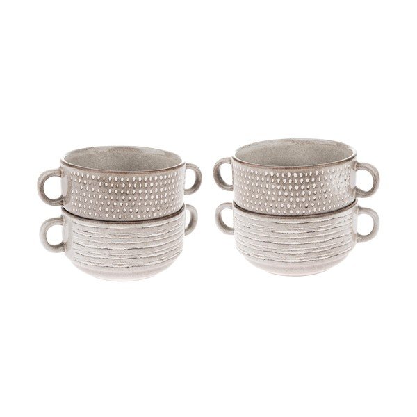 Gaiši brūnas keramikas zupas bļodiņas (4 gab.) 470 ml – Dakls