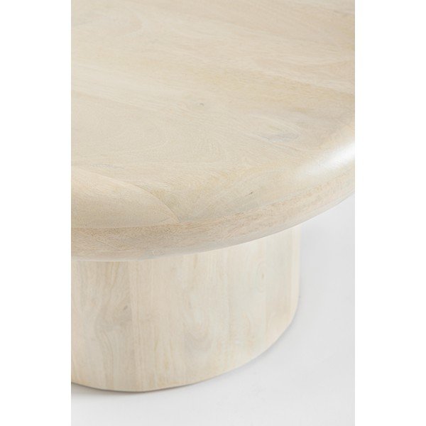 Krēmkrāsas mango masīvkoka apaļš žurnālgaldiņš ø 60 cm Lopez – Bizzotto-image-2