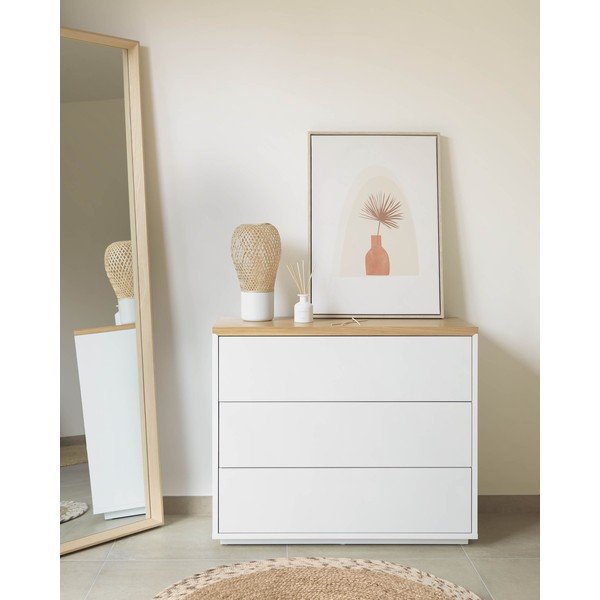 Balta zema kumode 90x75 cm Abilen – Kave Home-image-1