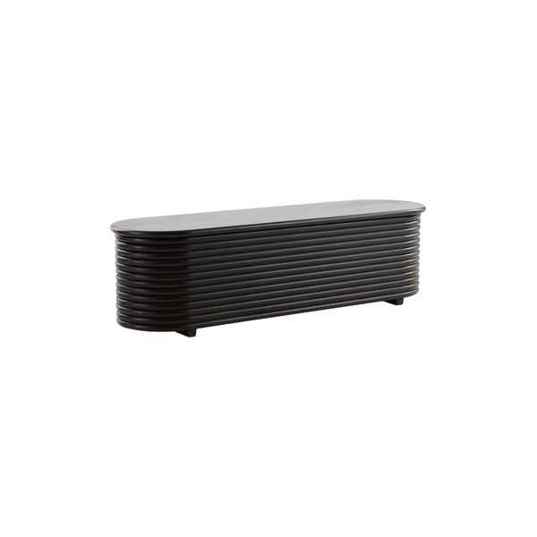 Melna mango masīvkoka lāde 150x42x42 cm Sjöbo – Jotex