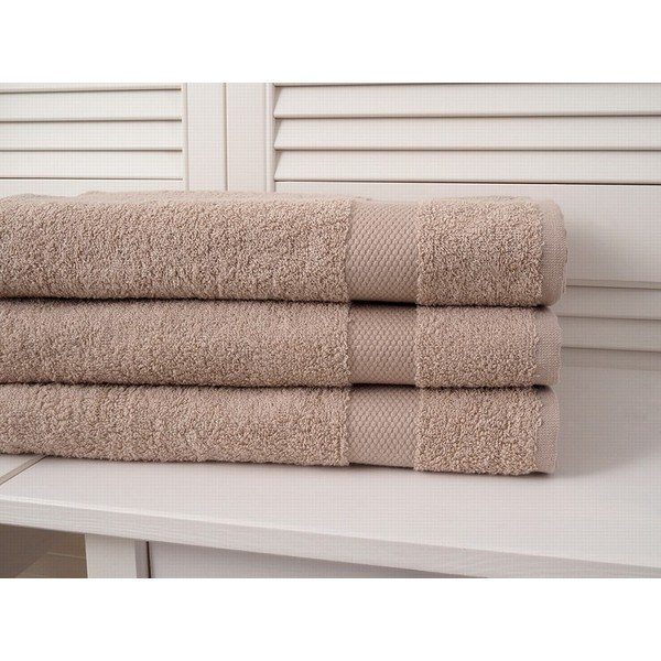 Gaiši brūns frotē dvielis 70x140 cm Adria – B.E.S.-image-1