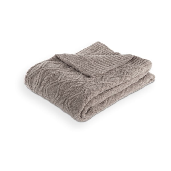 Pelēkbrūns mikroplīša pleds 130x170 cm Aspen – Tiseco Home Studio