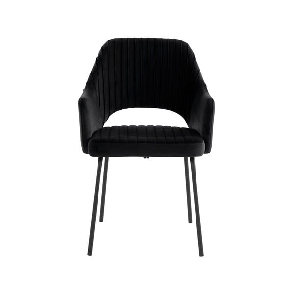 Melni samta ēdamistabas krēsli (2 gab.) Britney – Støraa-image-1