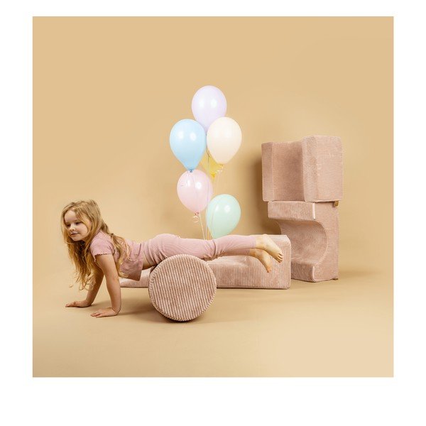 Tirkīzzils velveta putu rotaļu laukums 250x45x30 cm Montessori – Meowbaby-image-3