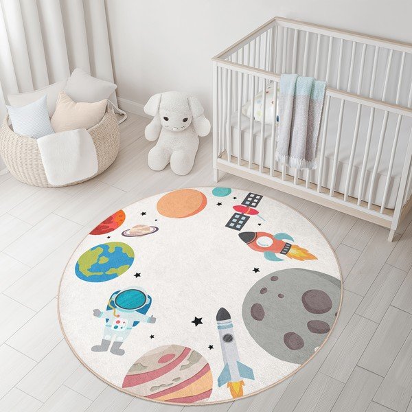 Mazgājams bērnu rotaļu paklājs ø150 cm Space Trip – Mila Home-image-3
