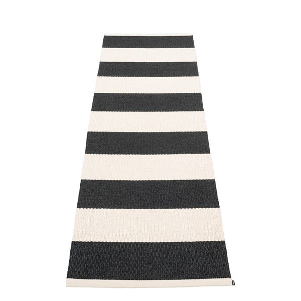 Melnbalts iekštelpu un āra celiņa paklājs 70x225 cm Bob Black Vanilla – Pappelina