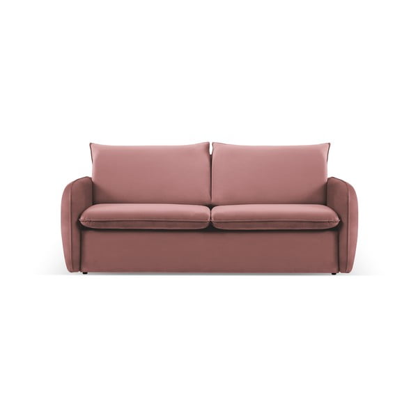 Rozā samta izvelkamais dīvāns 214 cm Vienna – Cosmopolitan Design