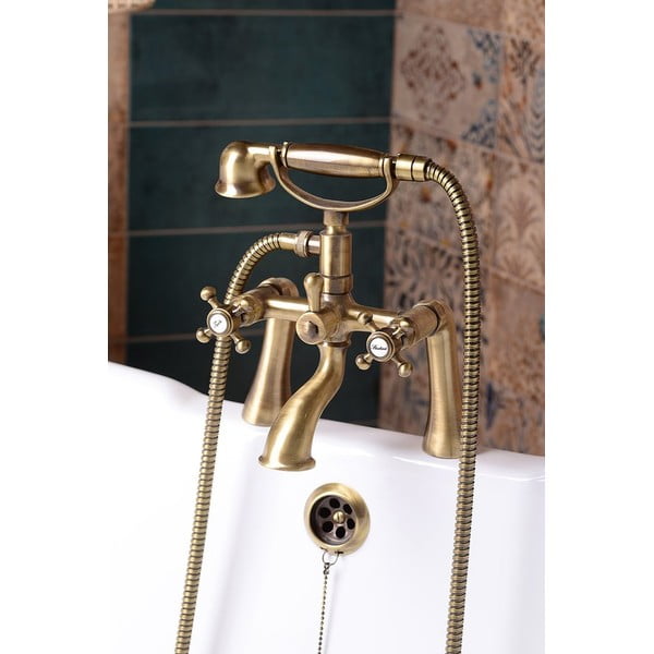 Bronzas krāsas sienas jaucējkrāns vannai (ar 2 izvadiem) Antea – Sapho-image-2