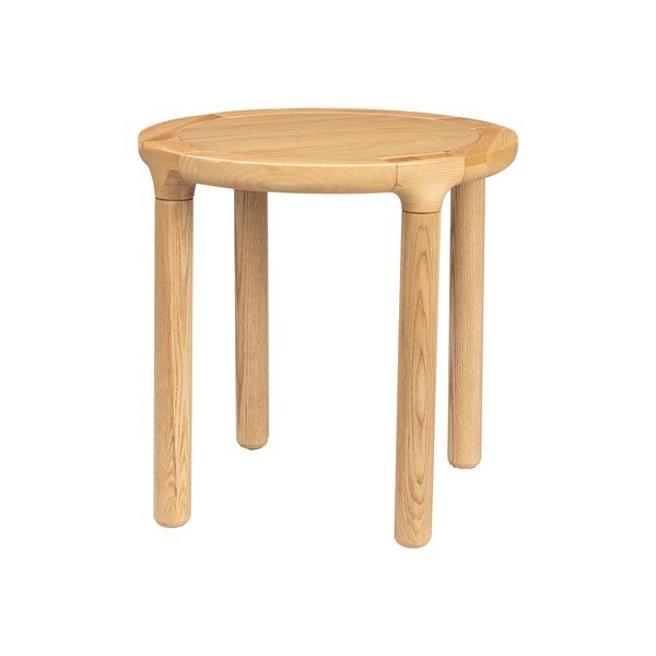 Apaļš sānu galdiņš ar ozolkoka imitāciju ø 45 cm Storm – Zuiver