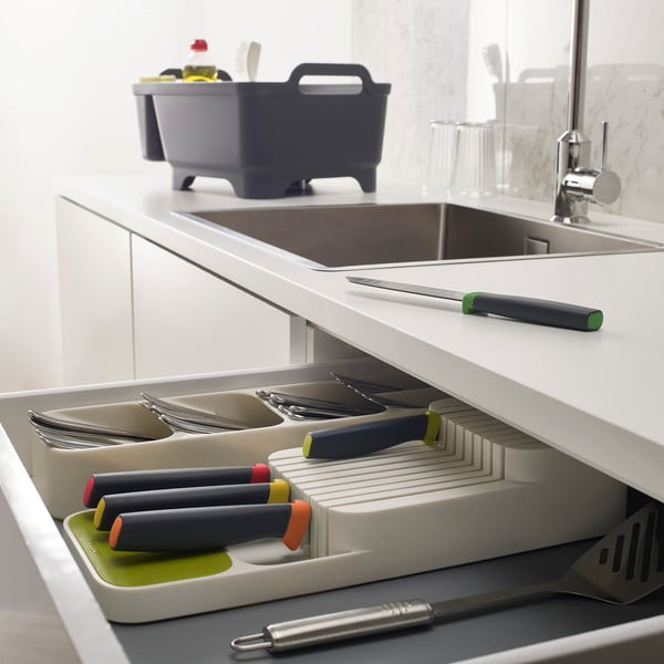 Balts ar zaļu galda piederumu turētājs Joseph Joseph DrawerStore-image-1