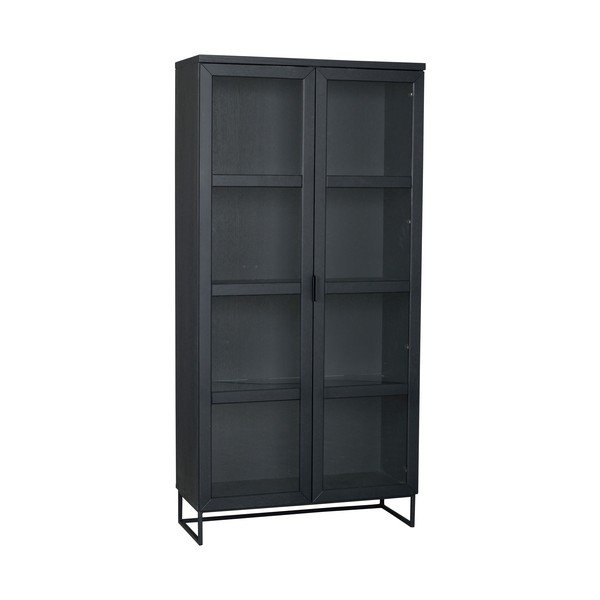 Melna ozolkoka vitrīna 95x195 cm Everett – Rowico-image-2