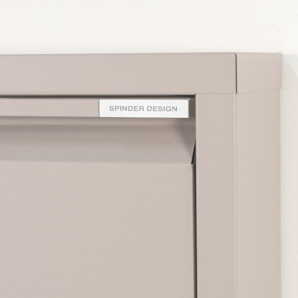 Pelēkbrūns metāla atverams apavu plaukts 50x169x15 cm Billy – Spinder Design-image-4