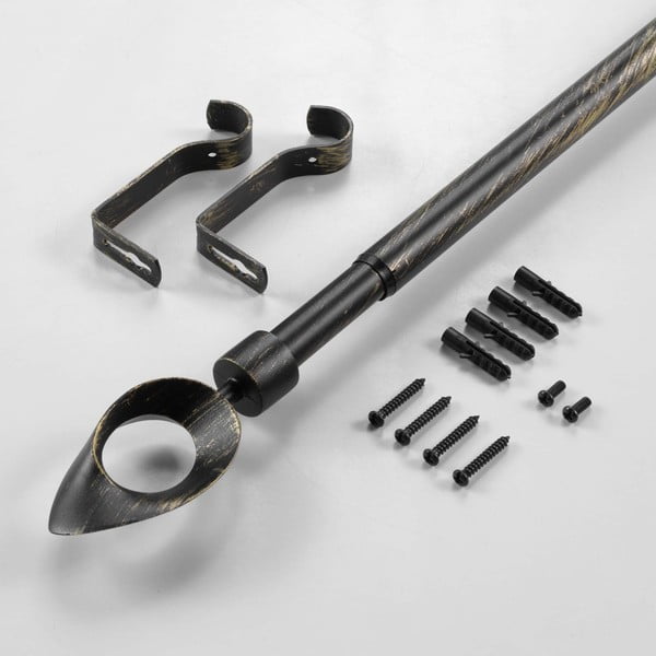 Metāla pagarināma aizkaru stanga 120–210 cm Ovalon – douceur d'intérieur-image-3