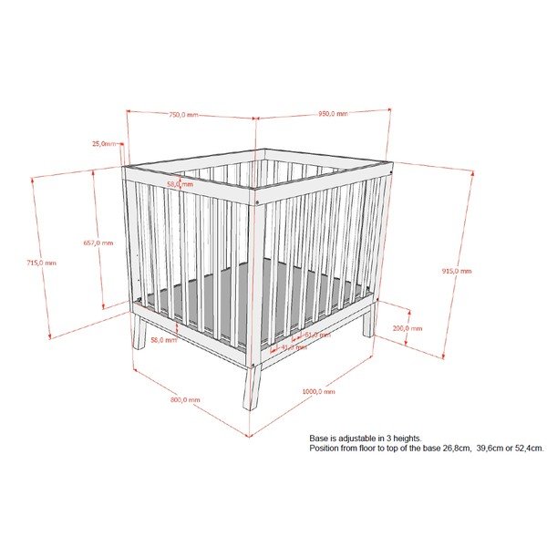 Bēša priedes masīvkoka bērnu sētiņa 95x75 cm Sezane – Vipack-image-3