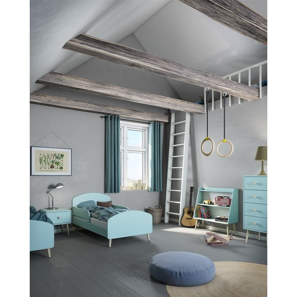 Tirkīzzils bērnu grāmatu plaukts 81x80 cm Gaia – Tvilum-image-4