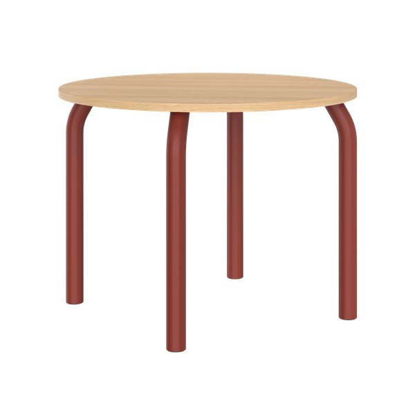 Apaļš ēdamgalds ar ozolkoka imitācijas galda virsmu ø 100 cm Meko – noo.ma