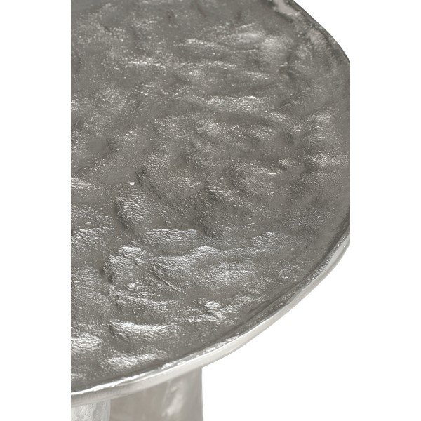 Sudraba krāsas alumīnija apaļš žurnālgaldiņš ø 60 cm Art – Ellos Home-image-3