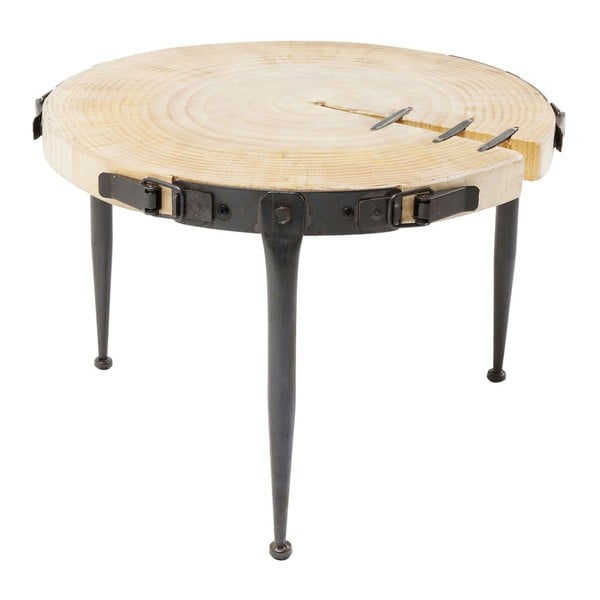 Kare Design Bosco saliekamais galds no priedes koka, Ø 35 cm