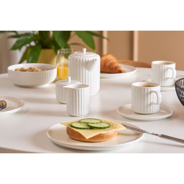 Balts deserta šķīvis ø 21 cm Ora Gloss – Salt&Pepper-image-3