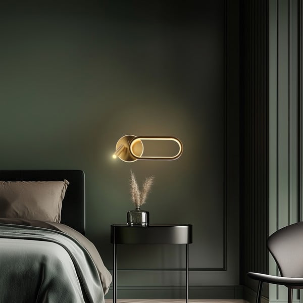 Zelta krāsas LED sienas lampa Monet – Candellux Lighting-image-3