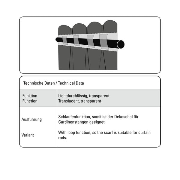 Balts dienas aizkars 135x245 cm Zen Silence – Gardinia-image-3